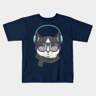 Cats loves music! Kids T-Shirt